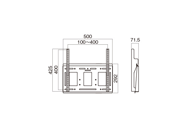 MH-651W 壁掛金具 | 製品情報 | HAMILeX（ハミレックス） | ハヤミ工産 