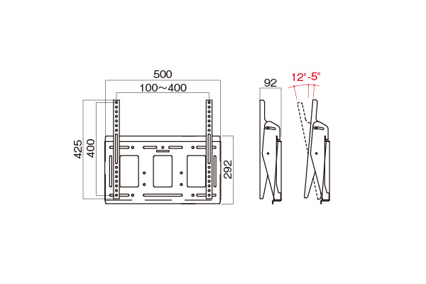 MH-653B 壁掛金具 | 製品情報 | HAMILeX（ハミレックス） | ハヤミ工産 