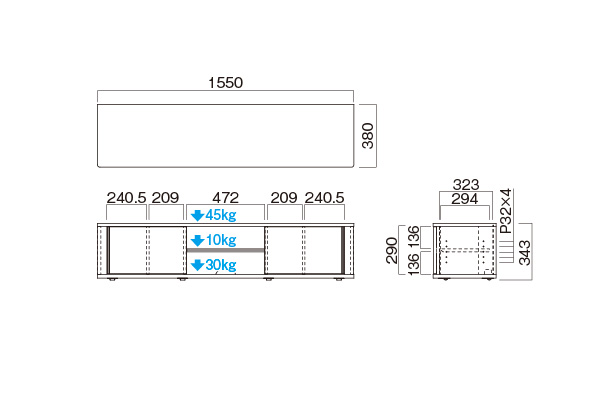 TV-SD1550B テレビ台 | 製品情報 | HAMILeX（ハミレックス） | ハヤミ