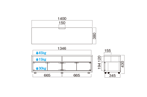 TV-HT1400B テレビ台 | 製品情報 | HAMILeX（ハミレックス） | ハヤミ