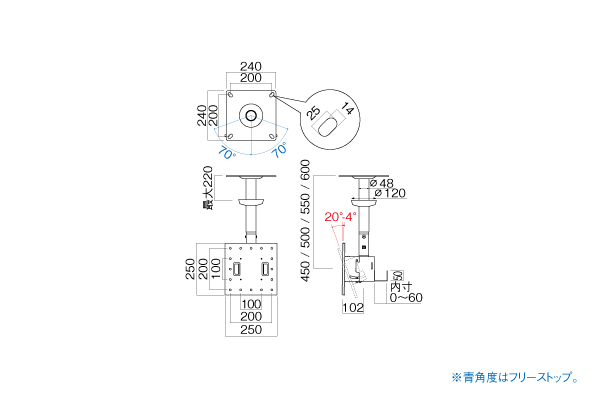 TH-B74S 天吊金具 | 製品情報 | HAMILeX（ハミレックス） | ハヤミ工産