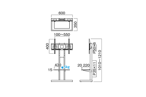 KF-260W 壁寄スタンド | 製品情報 | HAMILeX（ハミレックス） | ハヤミ