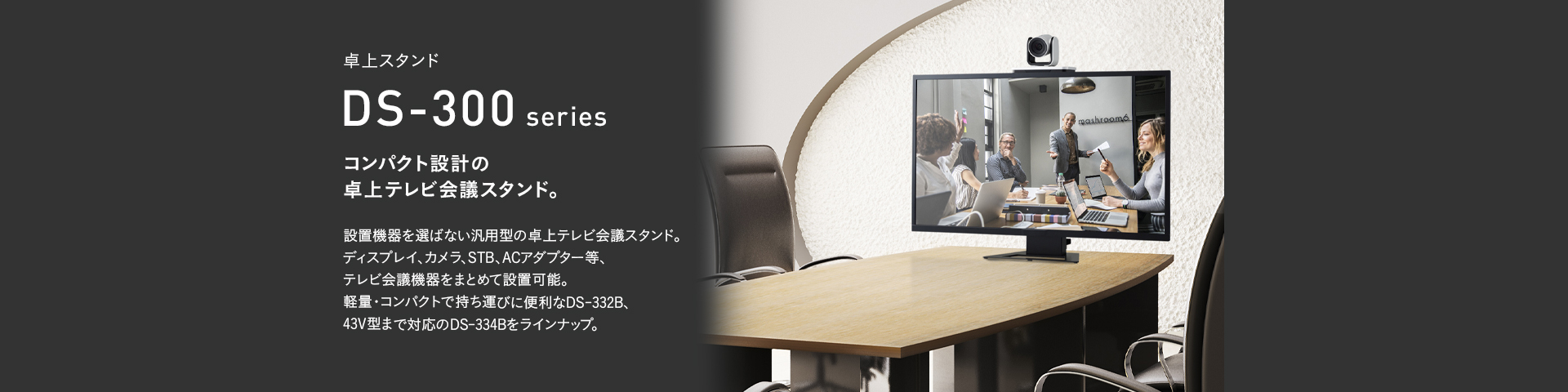 DS-332B VESA規格(75×75、100×100)10kg以下 ～27V型対応 卓上テレビ