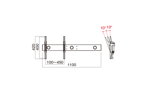 CHP-B110M 天吊金具 | 製品情報 | HAMILeX（ハミレックス） | ハヤミ工